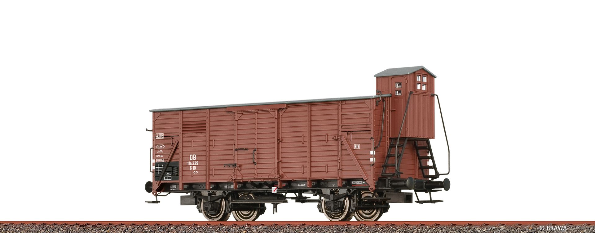 Brawa 67494 - Gedeckter Güterwagen G10, DB, Ep.III