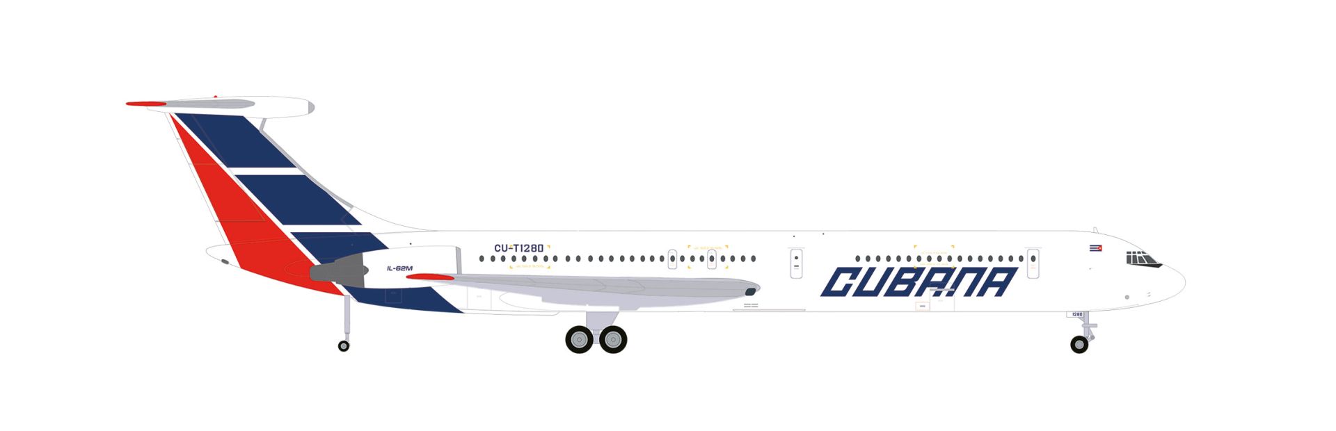 Herpa 573405 - Cubana de Aviación Ilyushin IL-62M - T1280