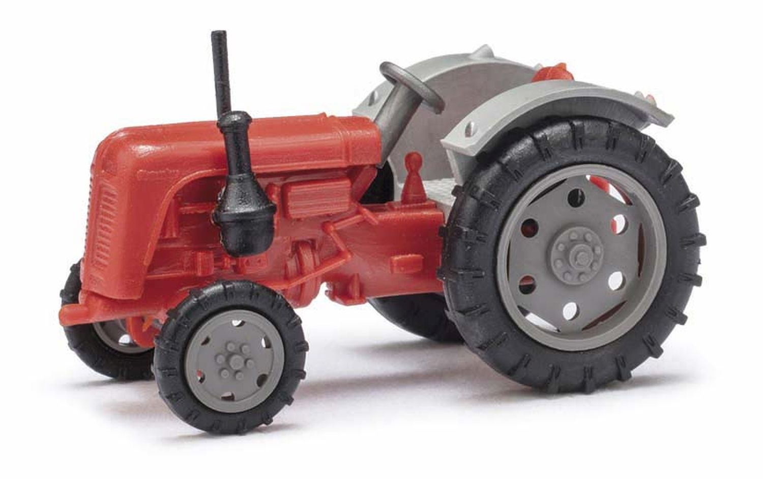 Busch 210010116 - Traktor Famulus rot-grau mit grauen Felgen