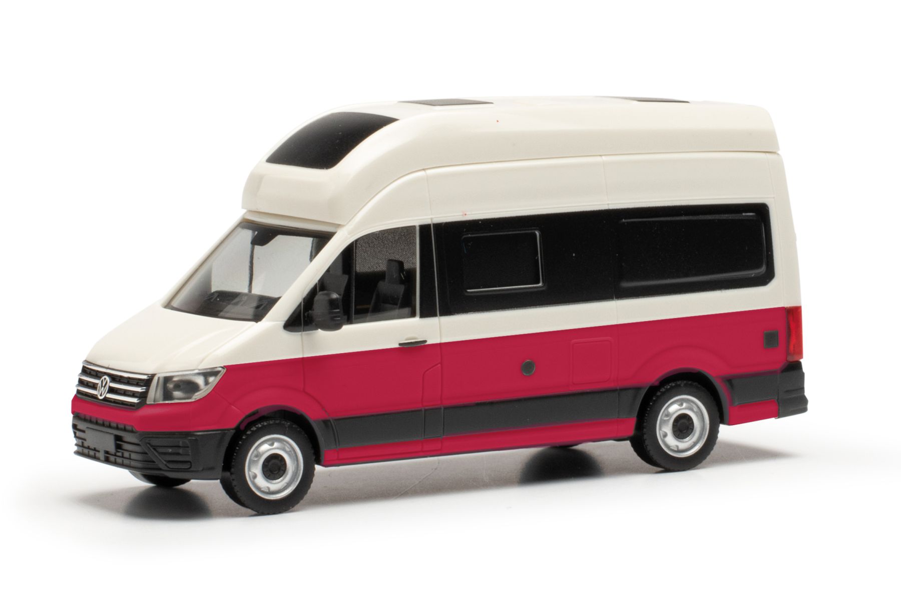 Herpa 096294-003 - Volkswagen (VW) Crafter Grand California, candywhite-kirschrot