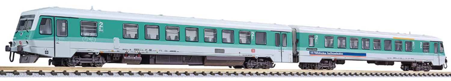 Liliput 163201-A25 - Triebwagen BR628.4/928.4 2-teilig mintgrün, DBAG, Ep.V