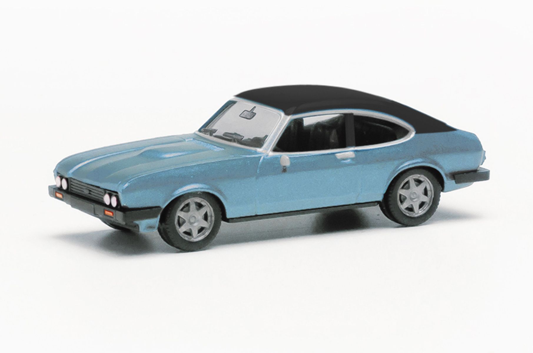 Herpa 430807-002 - Ford Capri II mit Vinyldach, miamiblaumetallic