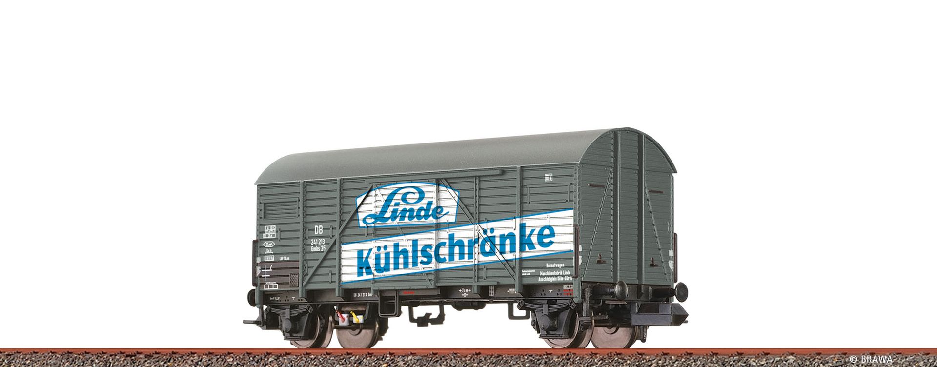 Brawa 67333 - Gedeckter Güterwagen Gmhs35 'Linde', DB, Ep.III
