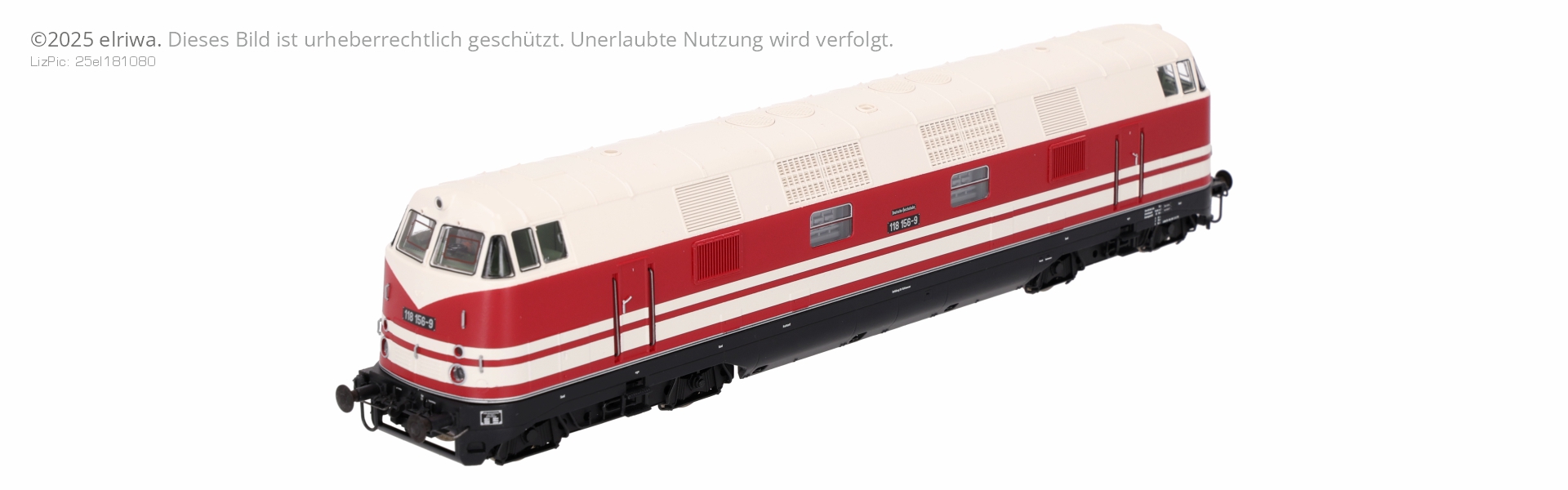 Roco 7300077 - Diesellok 118 156-9, DR, Ep.IV, mit zwei Streifen Roco 7300077 - Diesellok 118 156-9, DR, Ep.IV, mit zwei Streifen