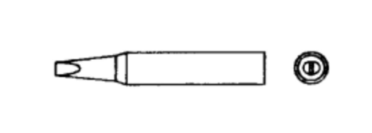 Muldental 33167 - Steckkopf LONGLIFE, Meißelform, 3,2mm, D=6,5mm-8mm