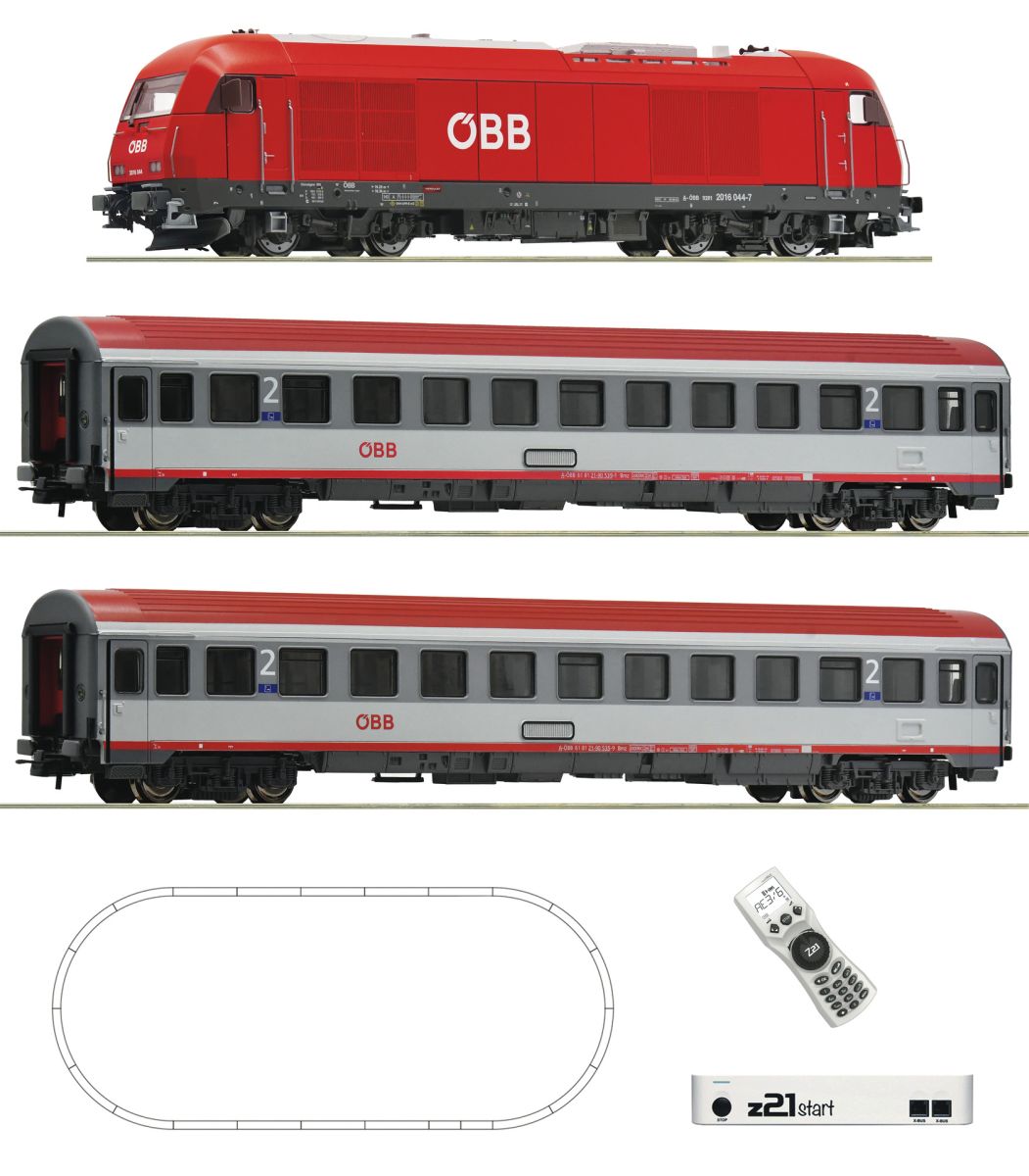 Roco 5110005 - Digitales Startset mit Rh 2016 und Personenwagen, ÖBB, Ep.VI, z21start