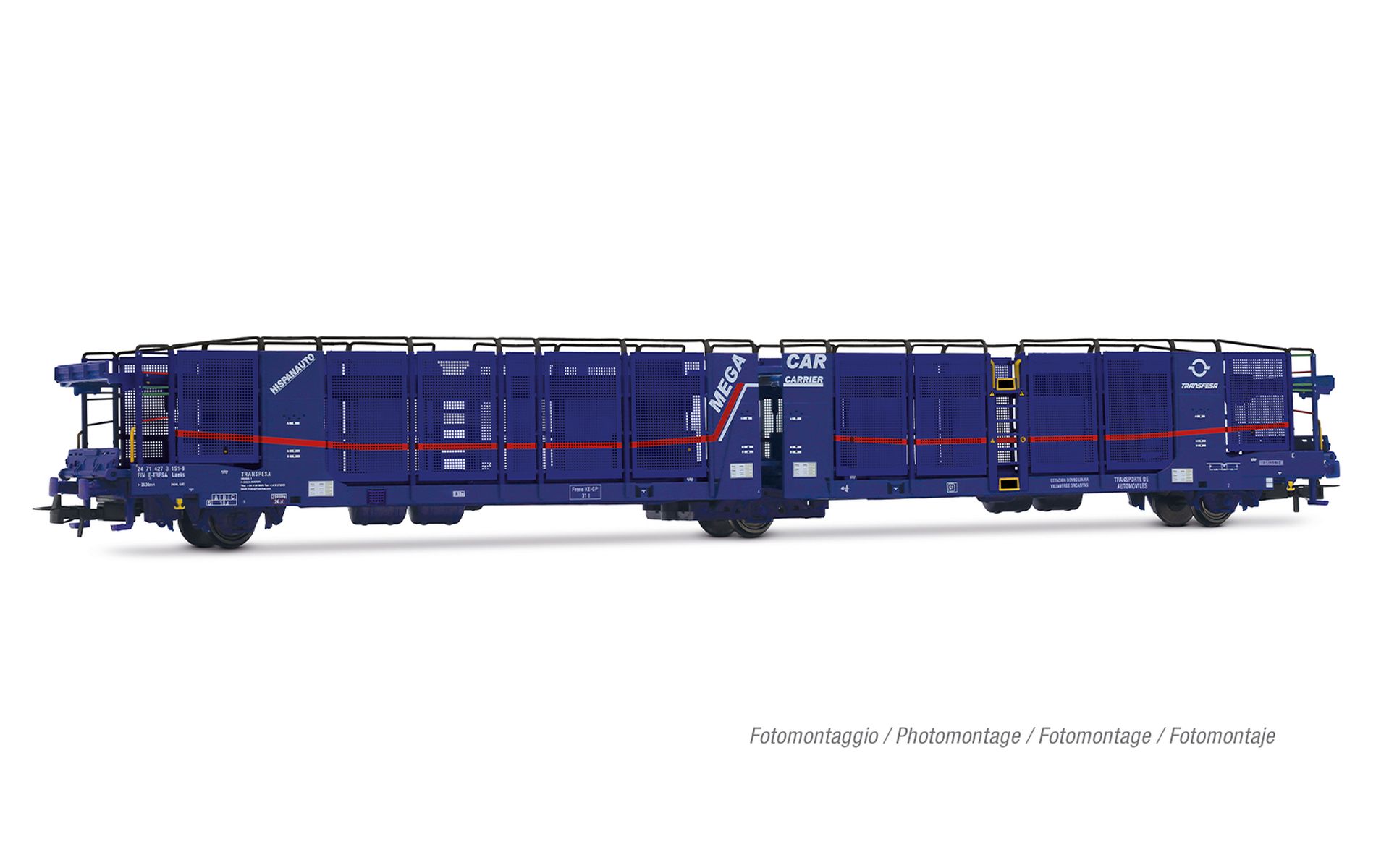 Rivarossi HR6684 - Autotransportwagen Laeks, TRANSFESA/Hispanauto, Ep.VI 'Mega Car Carrier'