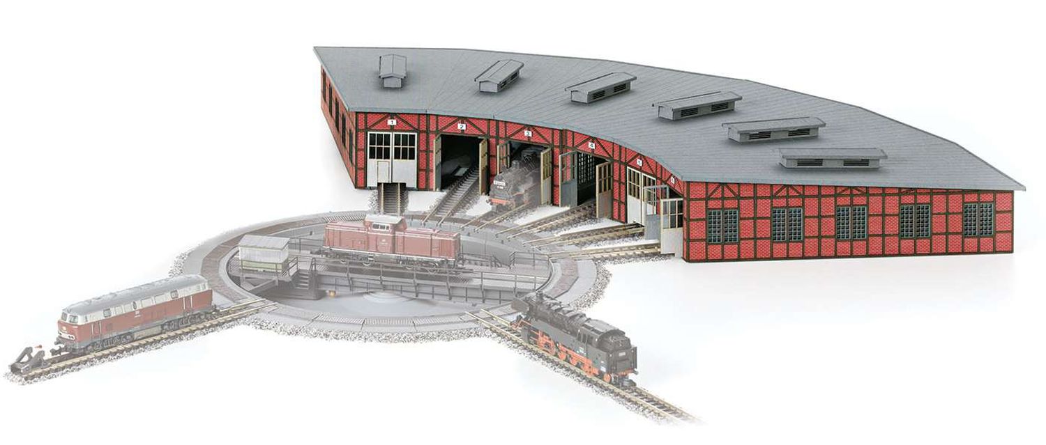 Märklin 89835 - Ringlokschuppen, 2x3 ständig