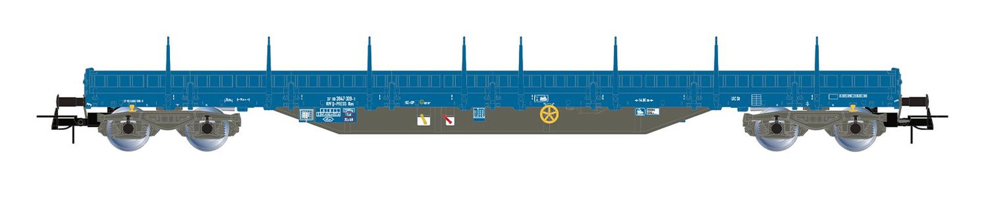 Rivarossi HR6671 - 2er Set Rungenwagen Res, PRESS, Ep.VI