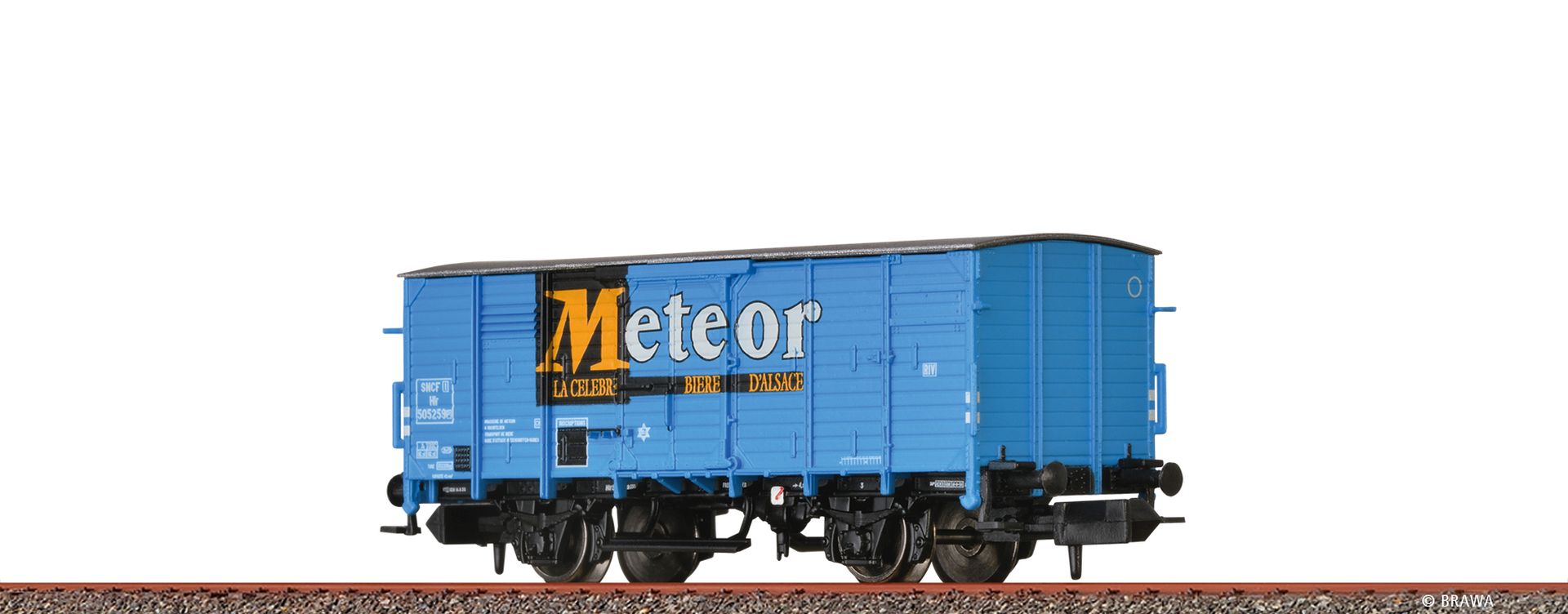 Brawa 67498 - Gedeckter Güterwagen Hlf 'Meteor', SNCF, Ep.III