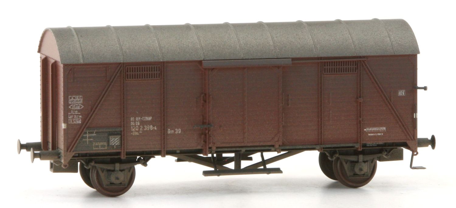 Exact-Train EX22071 - Gedeckter Güterwagen Glm, DB, Ep.IV 'EUROP', verschmutzt