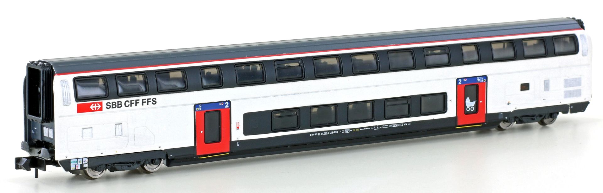 Hobbytrain H25125 - Doppelstockwagen IC2020 2. Klasse, SBB, Ep.VI, 2. BN