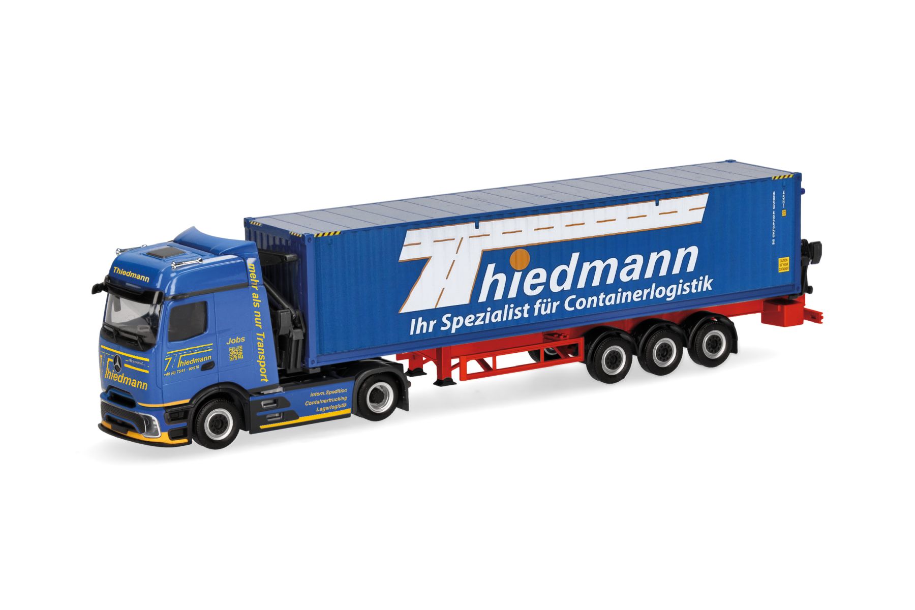 Herpa 319782 - Mercedes-Benz Actros L ProCabin Bigspace Container-Seitenlader "Thiedmann" Herpa 319782 - Mercedes-Benz Actros L ProCabin Bigspace Container-Seitenlader "Thiedmann"