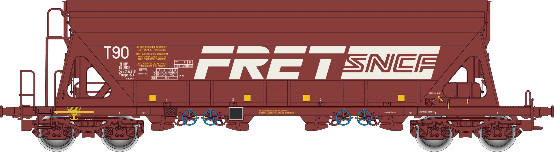 Albert Modell 565003 - Schüttgutwagen Tanpps, SNCF, Ep.V 'FRET'