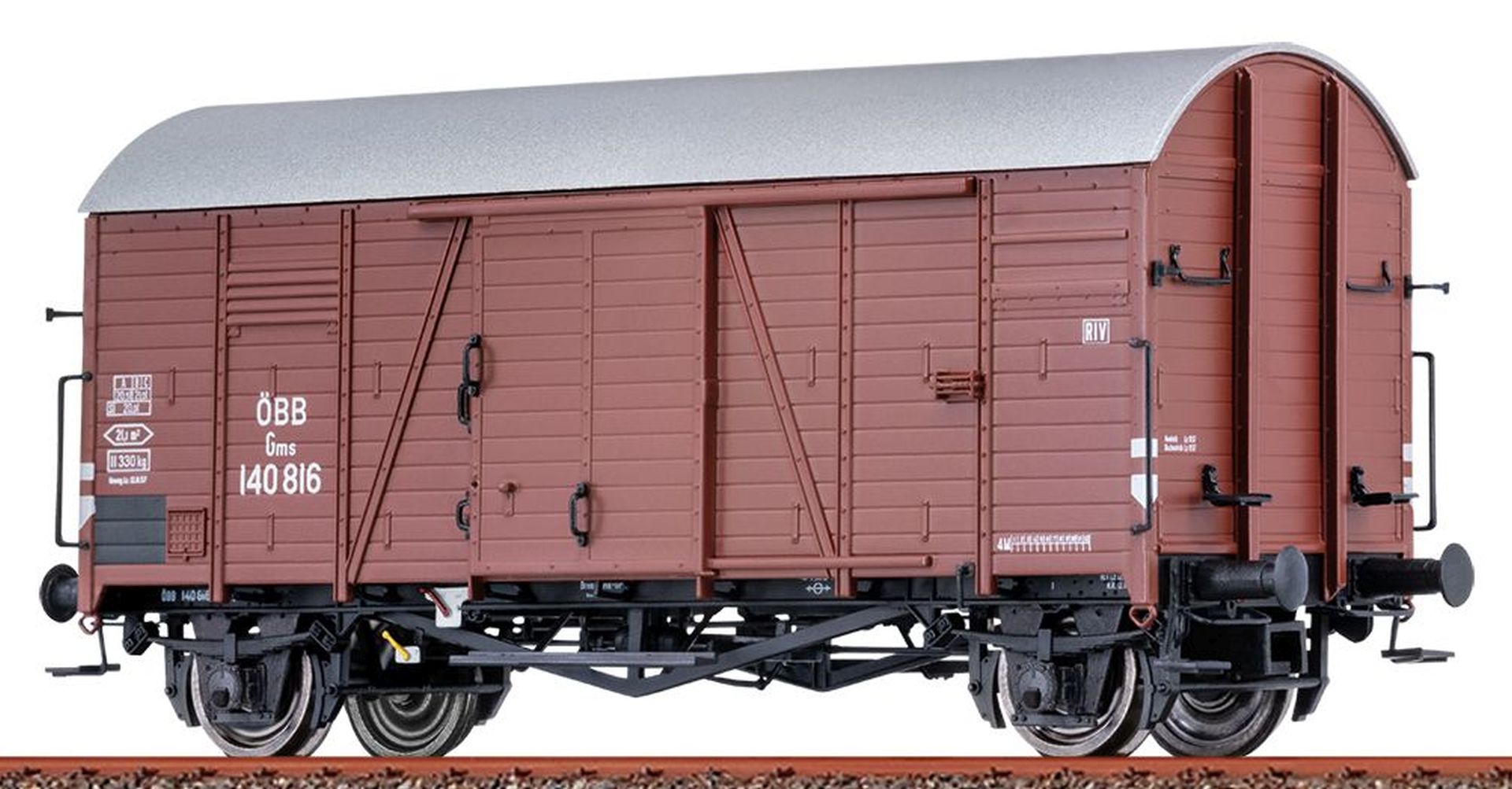 Brawa 50738 - Gedeckter Güterwagen Gms, ÖBB, Ep.III