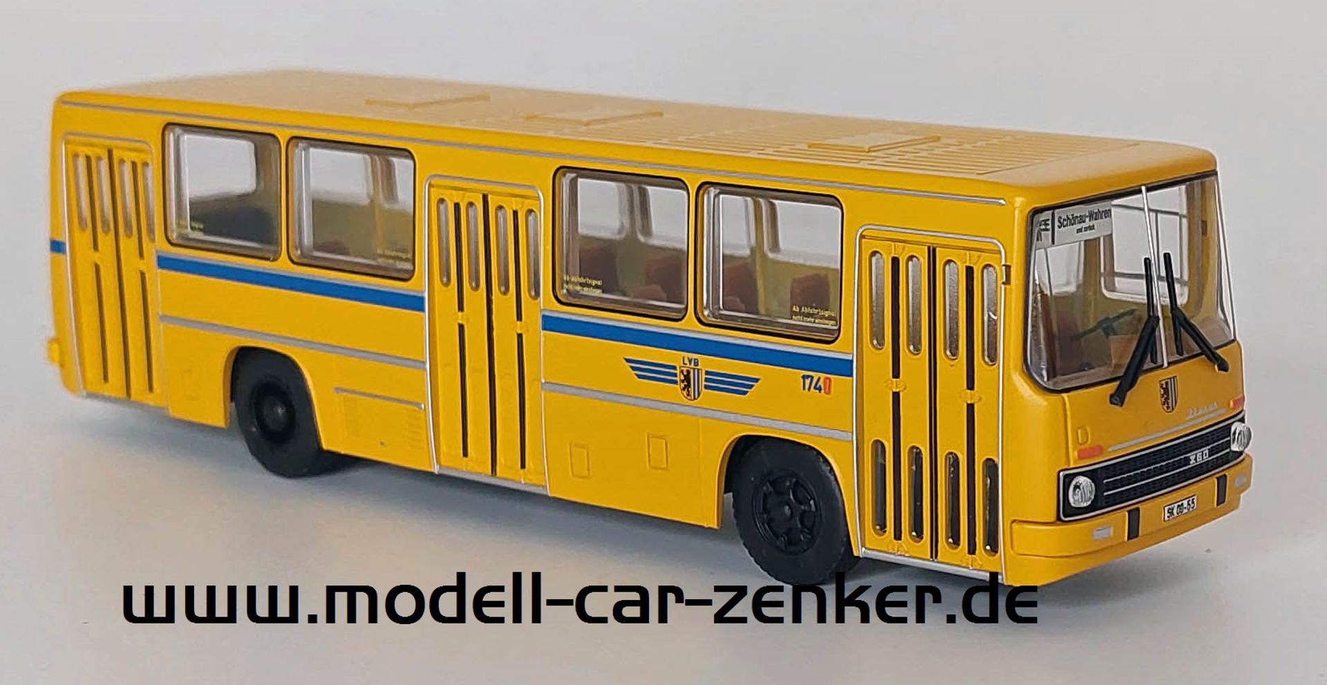 Brekina 03-375 - Ikarus 260.02 LVB Leipzig gelb Wagen 174