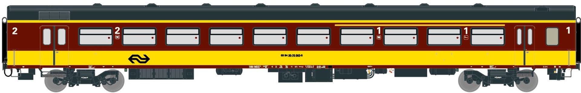 Exact-Train EX11171 - Personenwagen ICR, A4B6, NS, Ep.IV, mit Innenbel. und Figuren