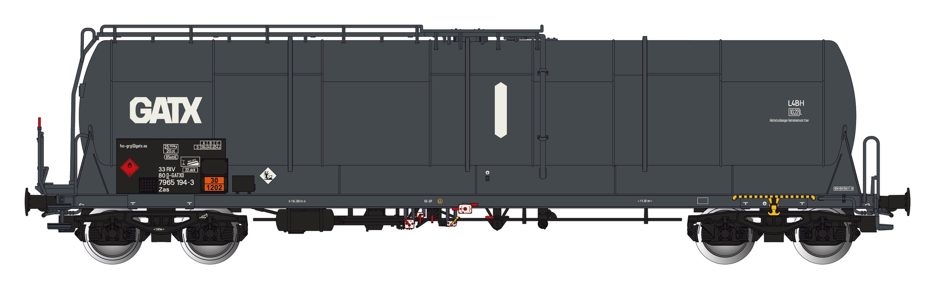 Albert Modell 796011 - Kesselwagen Zas, D-GATXD, Ep.VI 'GATX'