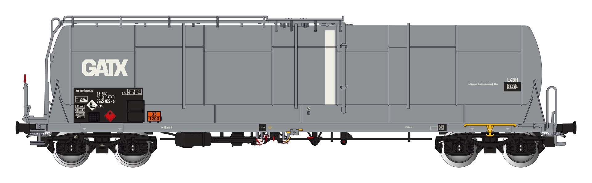 Albert Modell 796010 - Kesselwagen Zas, D-GATXD, Ep.VI 'GATX'