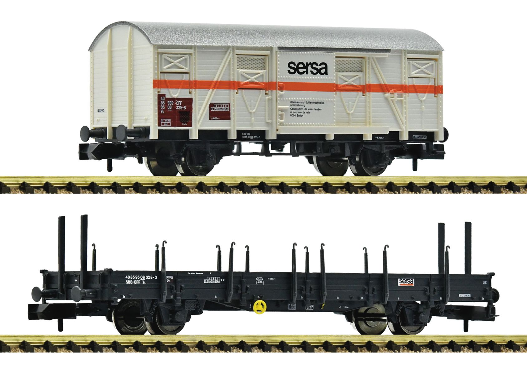 Fleischmann 6660042 - 2er Set Bauzug, Sersa AG, Ep.V Fleischmann 6660042 - 2er Set Bauzug, Sersa AG, Ep.V