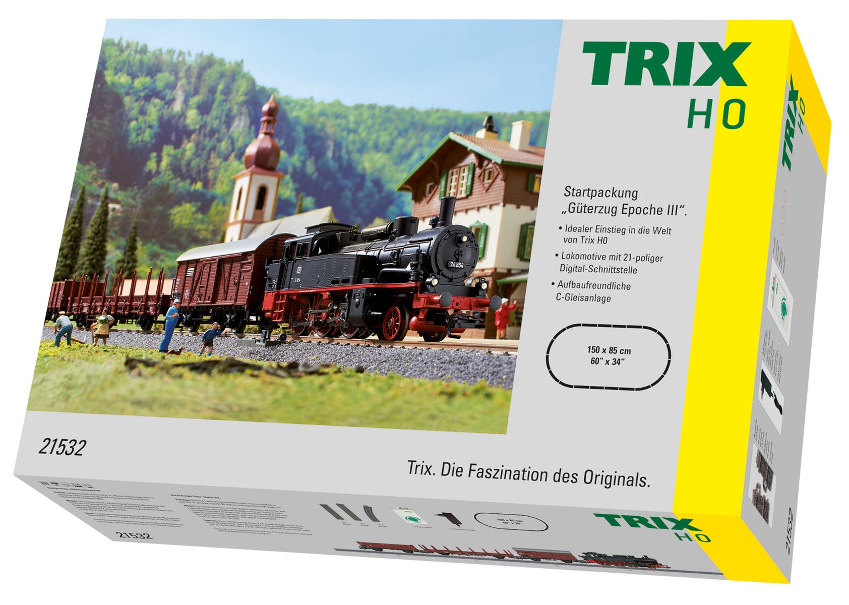 Trix 21531 - Digitales Startset mit BR 74 und Güterzug, DR, Ep.III
