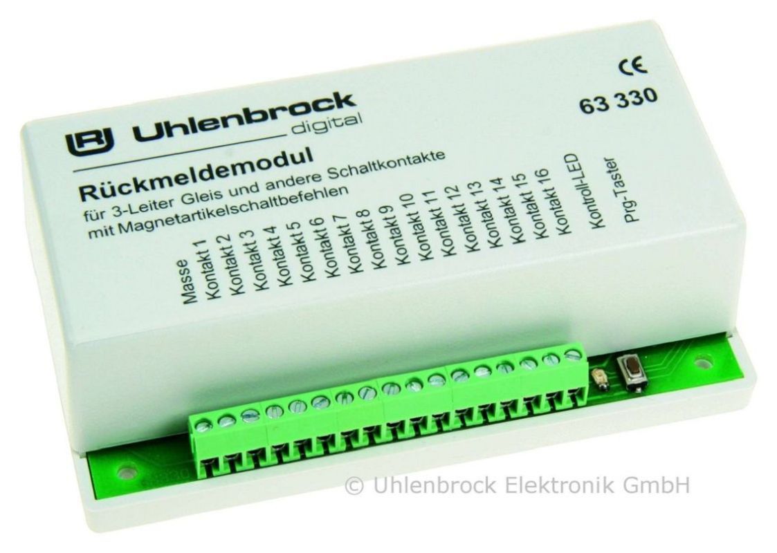 Uhlenbrock 63330 - LocoNet Rückmeldemodul, 3-Leiter-Gleis