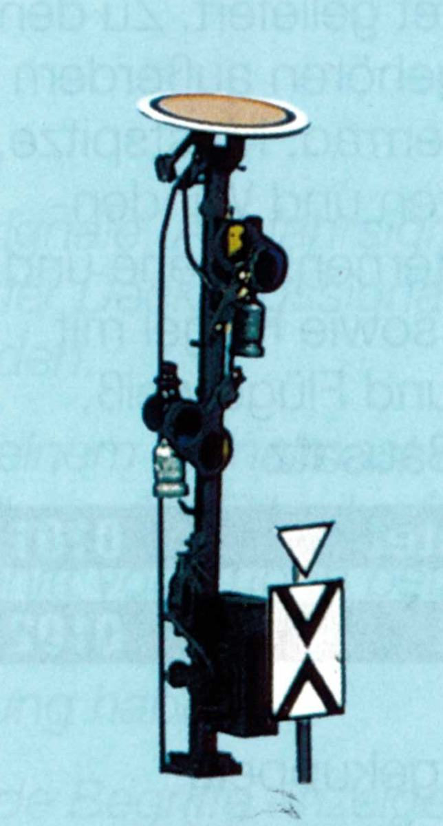 Weinert 1322 - Vorsignal, 3-begriffig, beleuchtet, Bausatz, 3,4m-Mast