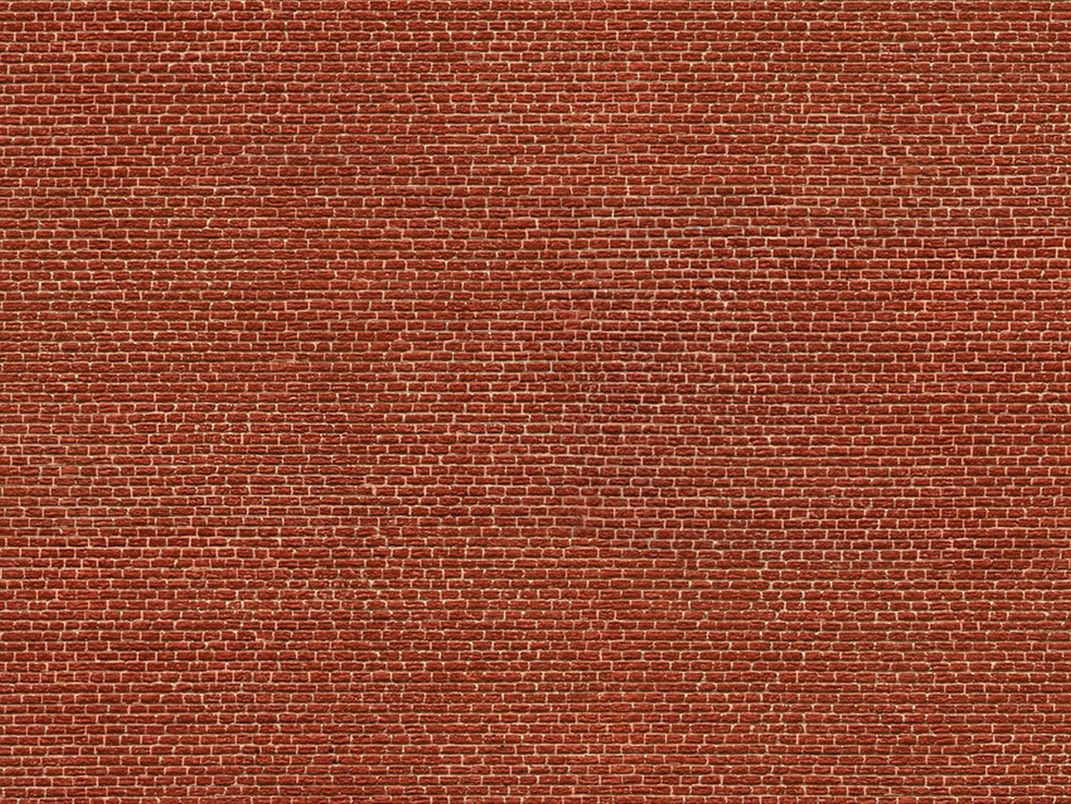 Noch 56610 - 3D-Kartonplatte 'Klinker' rot, 25 x 12,5 cm