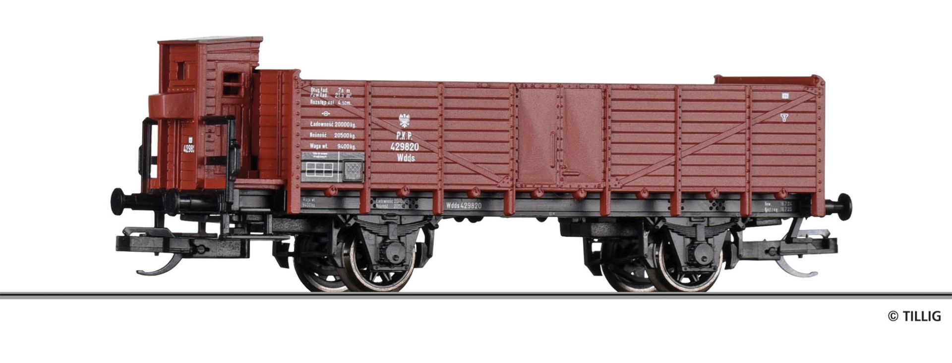 Tillig 14295 - Offener Güterwagen Wdds, PKP, Ep.II