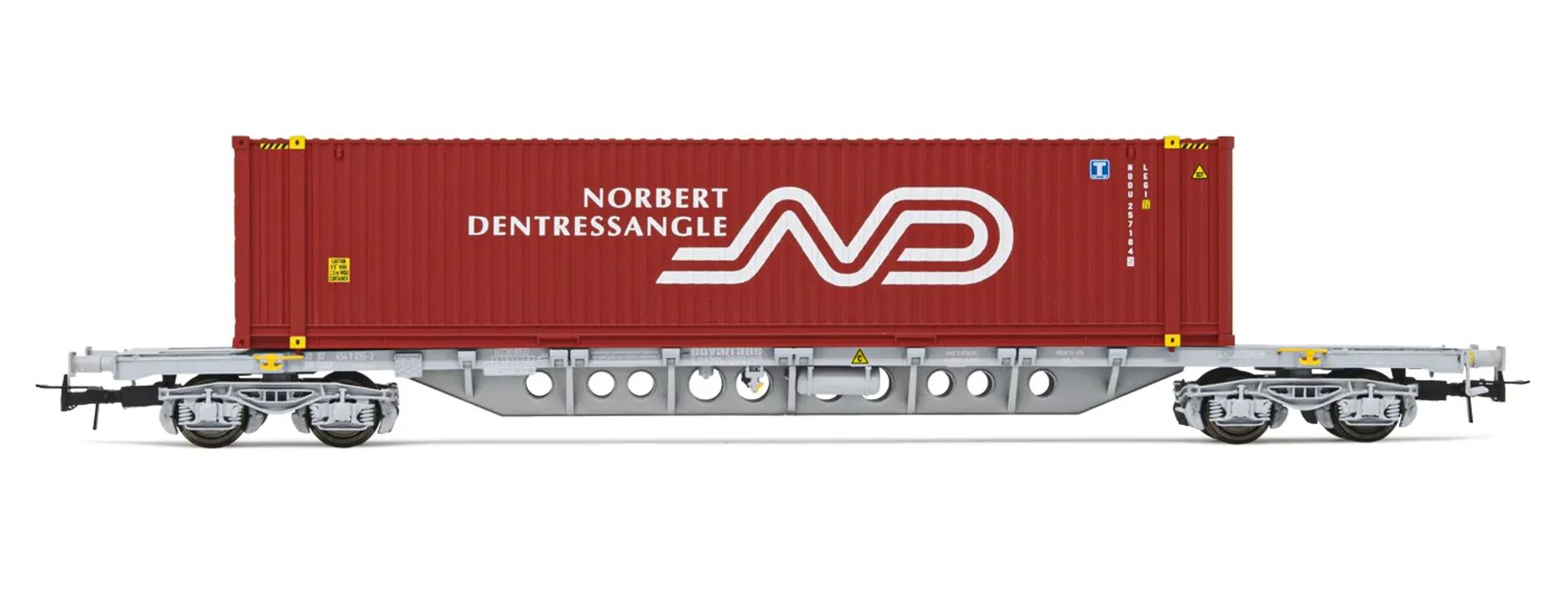 Wagon Porte-conteneurs SGSS Norbert Dentressangle SNCF époque VI Jouef HO - Modèle Pré-assemblé Neuf