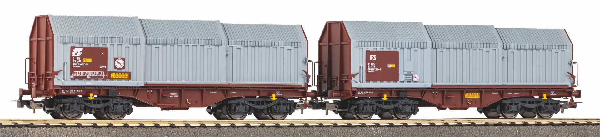 Piko 58295 - 2er Set Teleskophaubenwagen, FS, Ep.IV