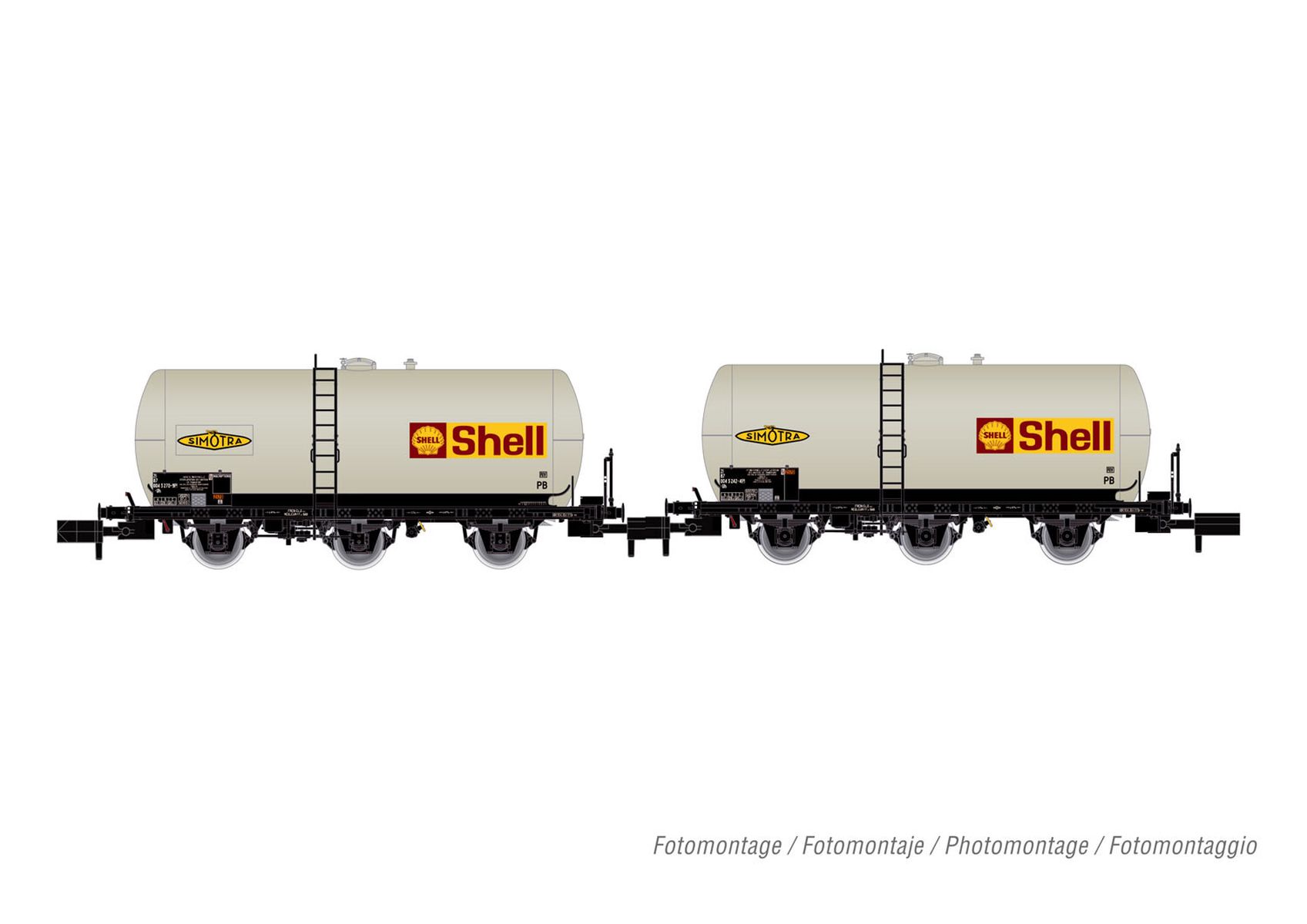 Arnold HN6609 - 2er Set Kesselwagen Uh, SNCF, Ep.IV 'Shell'
