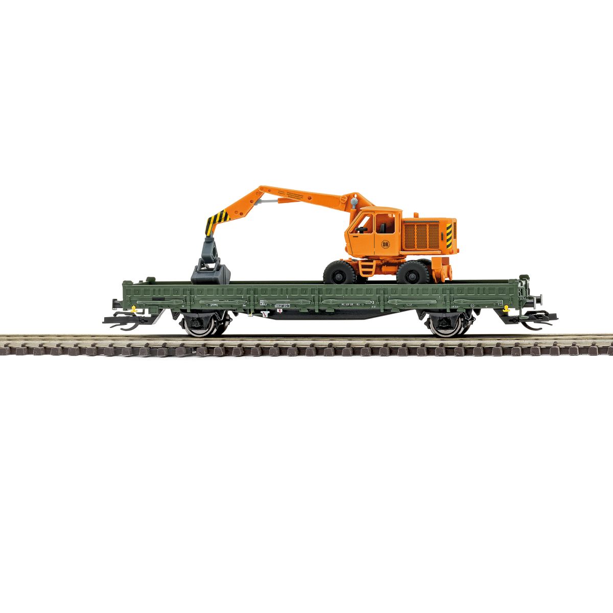 Busch 31516 - Bauzugwagen mit Rungen Ks [3300] mit T-174, DR, Ep.IV