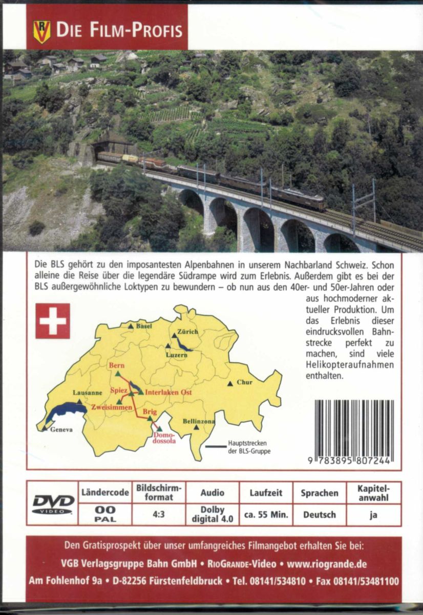 VGB 7023 - DVD - Die Bern-Lötschberg-Simplon-Bahn BLS