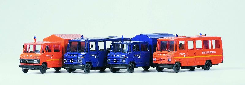 Preiser 31211 - 4 verschiedene THW-Fahrzeuge