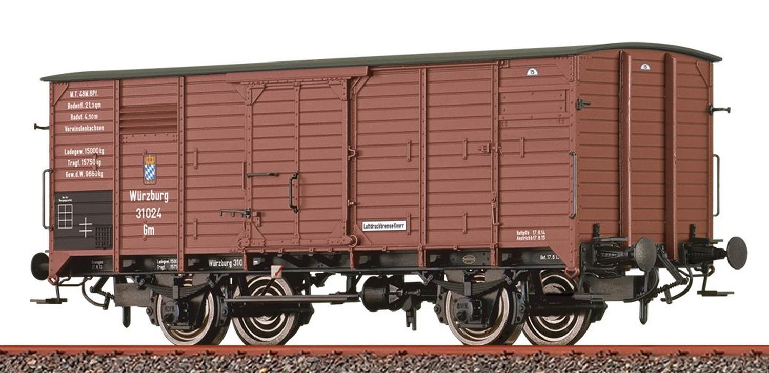 Brawa 49869 - Gedeckter Güterwagen Gm, K.Bay.Sts.B., Ep.I