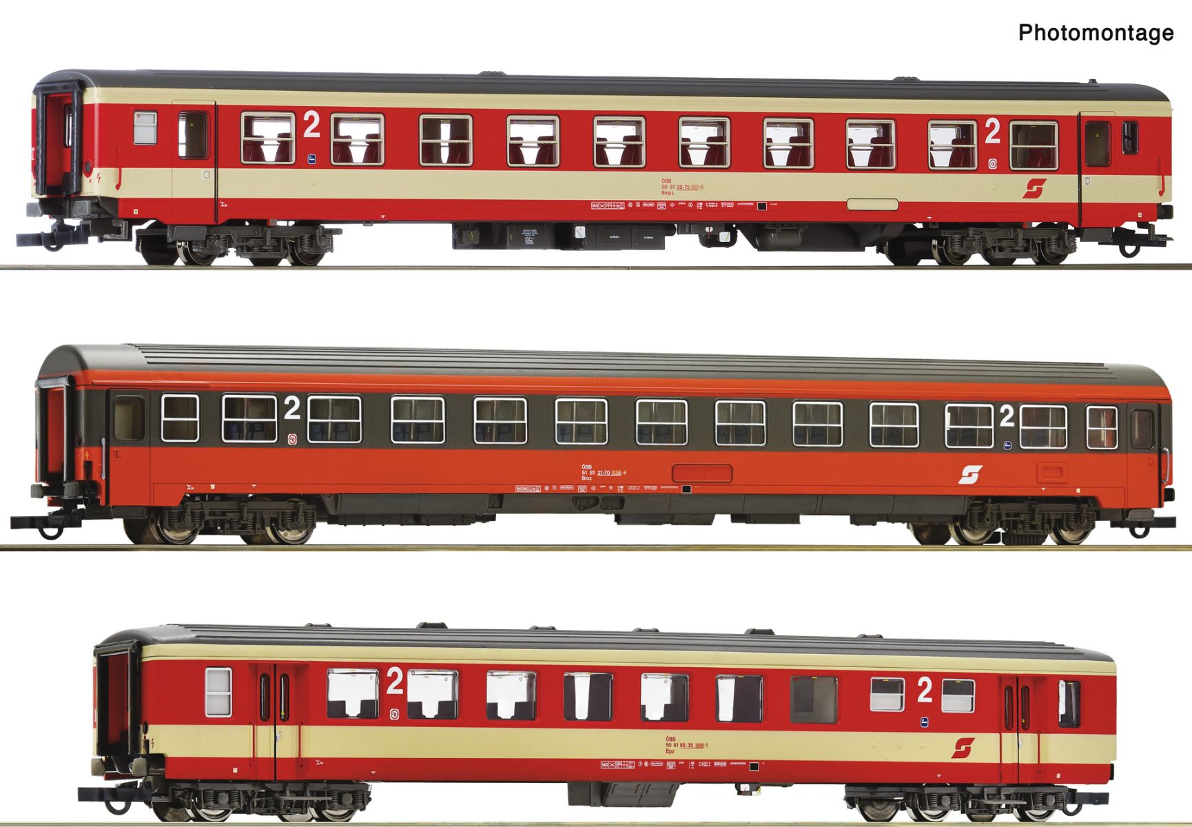 Roco 6200128 - 3er Set Personenwagen 'D 704', ÖBB, Ep.V, Set 2