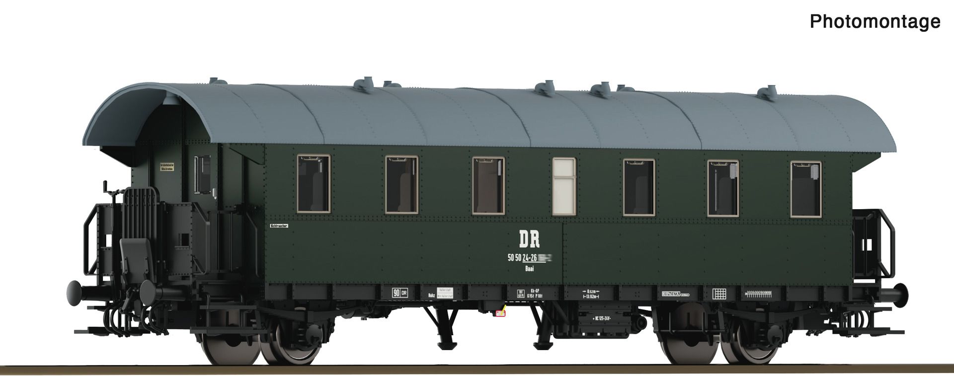 Roco 6280050 - Personenwagen 'Donnerbüchse' Baai, 2. Klasse, DR, Ep.IV