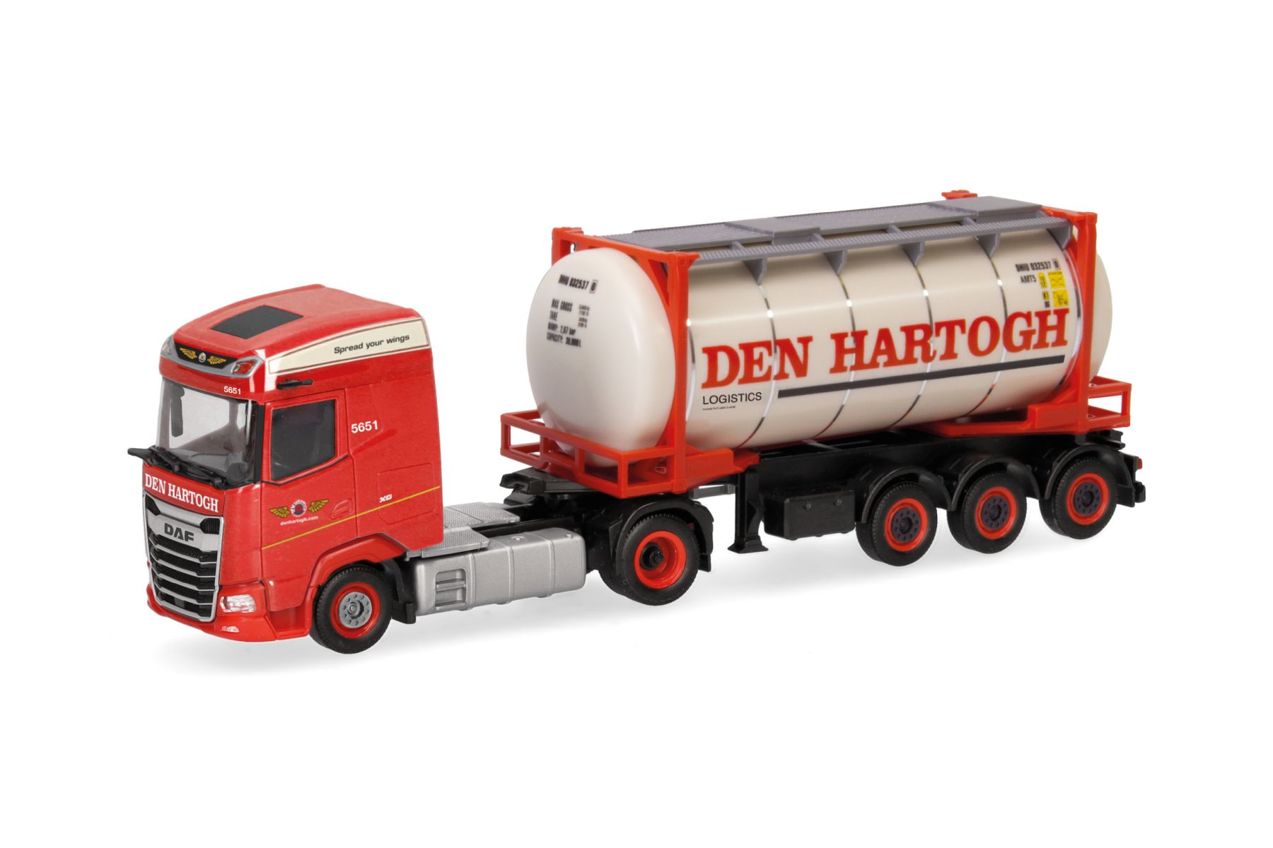 Herpa 320344 - DAF XG Swapcontainer-Sattelzug "Den Hartogh" (Niederlande)