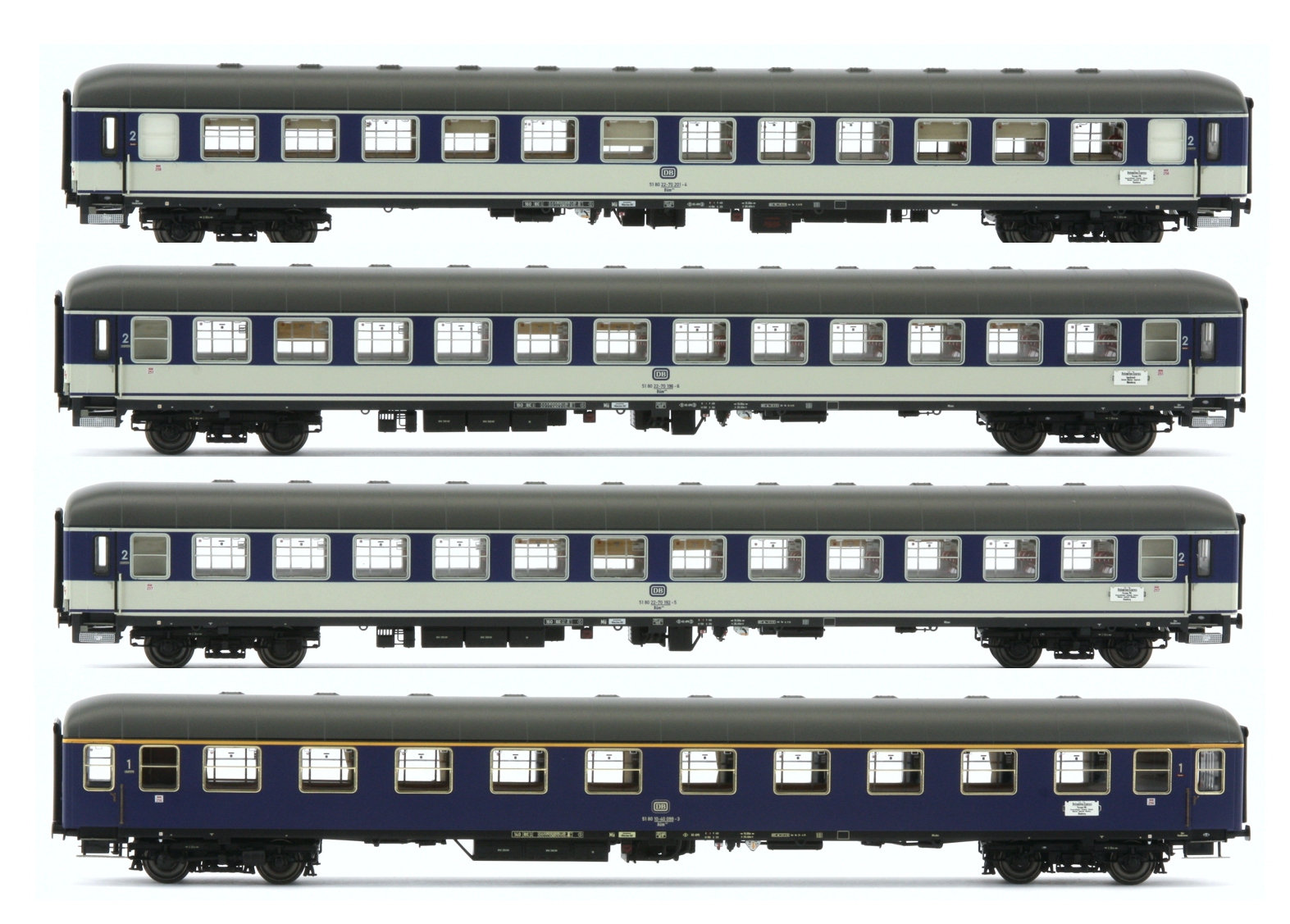 Hobbytrain H43044 - 4er Set D1248 'Dolomiten-Express II', DB, Ep.IV