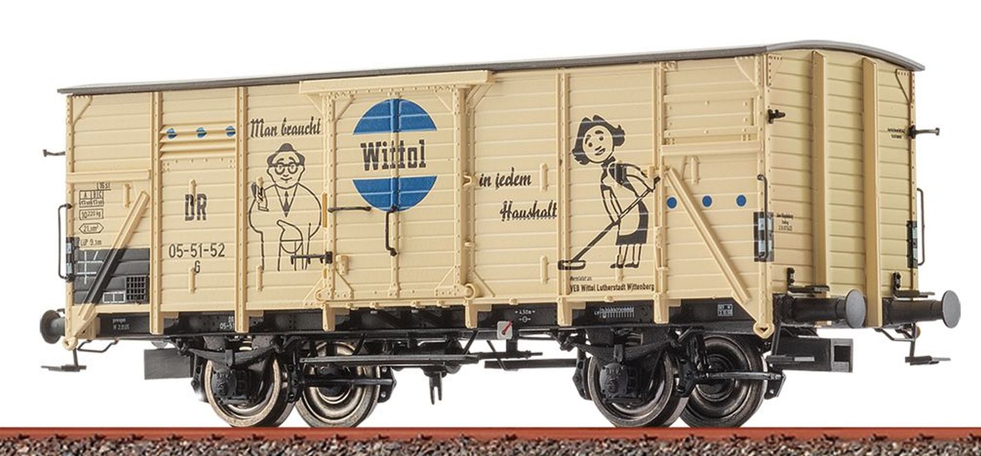 Brawa 50790 - Gedeckter Güterwagen G, DR, Ep.III 'Wittol'