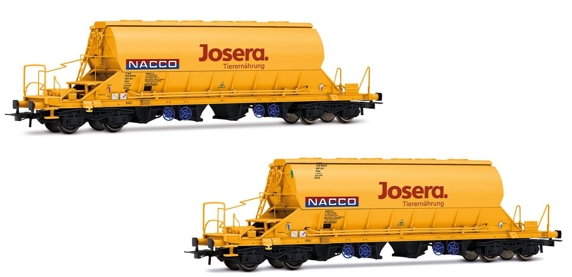 Rivarossi HR6546 - 2er Set Schwenkdachwagen Taoos, NACCO, Ep.VI 'Josera'