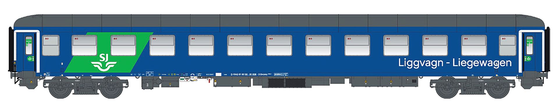 L.S. Models 48098 - Liegewagen Bvcmz 248.5, RDC/SJ, Ep.VI, EN 346, 3. BN