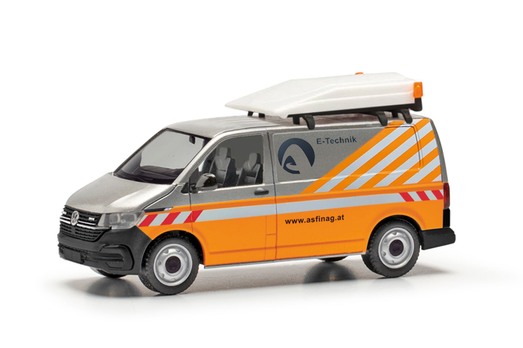 Herpa 098274 - Volkswagen (VW) T6.1 Kasten mit beigelegtem Dachaufbau "ASFINAG"