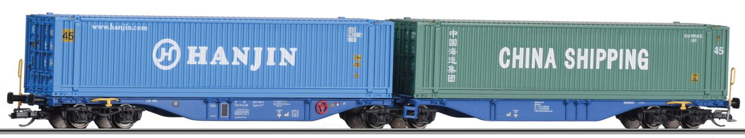 Tillig 18066 - Containertragwagen Sggmrs, Rail Re Lease B.V., Ep.VI