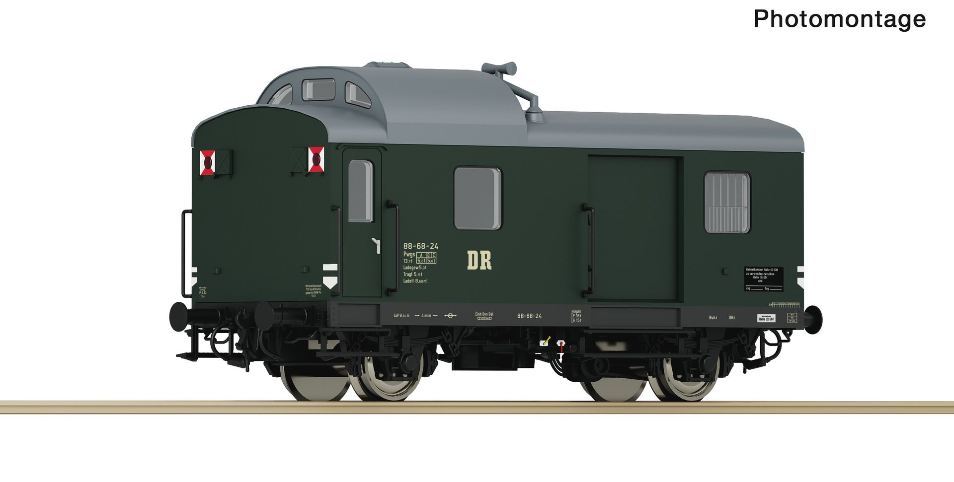 Roco 6200175 - Güterzug-Begleitwagen Pwgs, DR, Ep.III