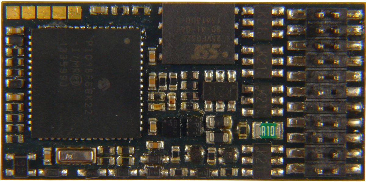 Zimo MX645P22 - Sounddecoder 1,2A, 9 Funktionsausgänge, PluX22 direkt