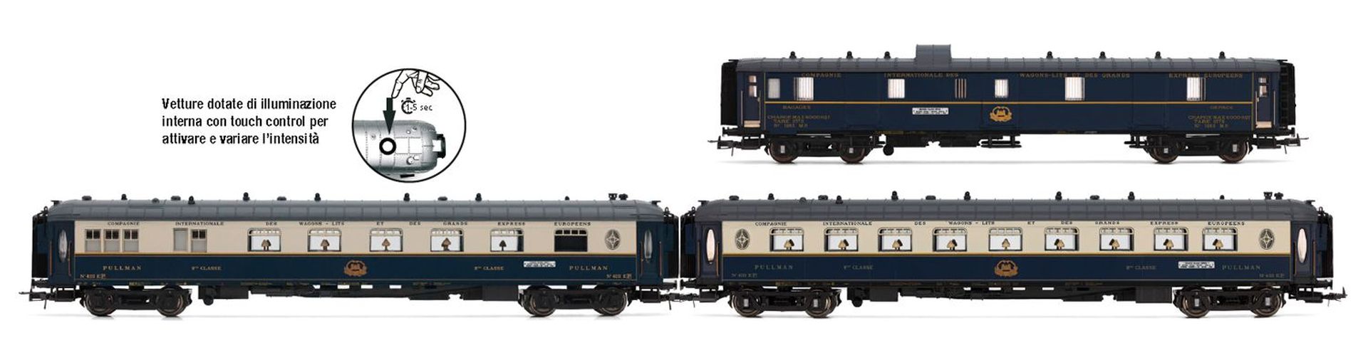 Rivarossi HR4391 - 3er Set Personenwagen 'Edelweiss Pullman Express', CIWL, Ep.II, Set 2