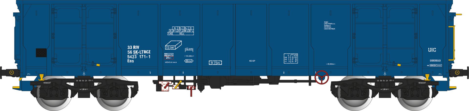 Albert Modell 542034 - Offener Güterwagen Eas, SK-LTBCZ, Ep.VI