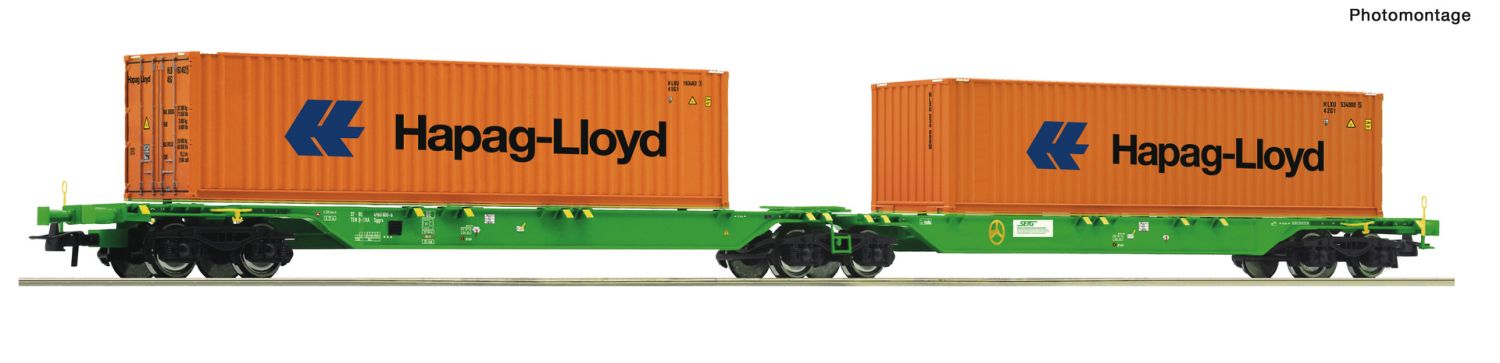 Roco 77370 - Container-Doppeltragwagen Sggrs, SETG, Ep.VI 'Hapag-Lloyd'